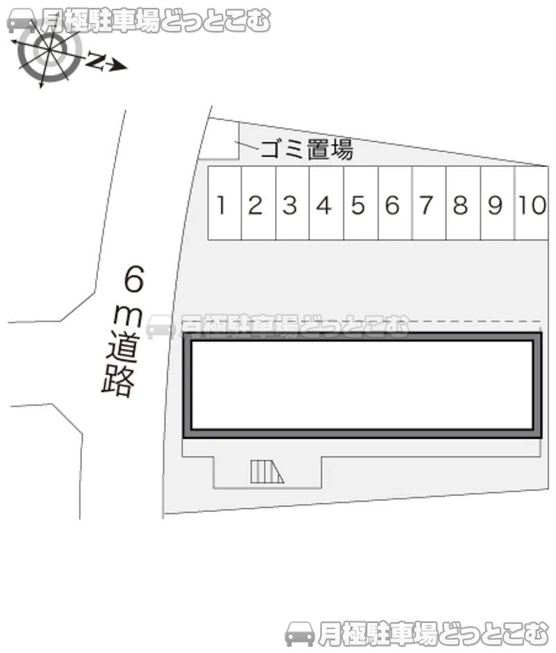 筑西市岡芹2－51の月極駐車場2