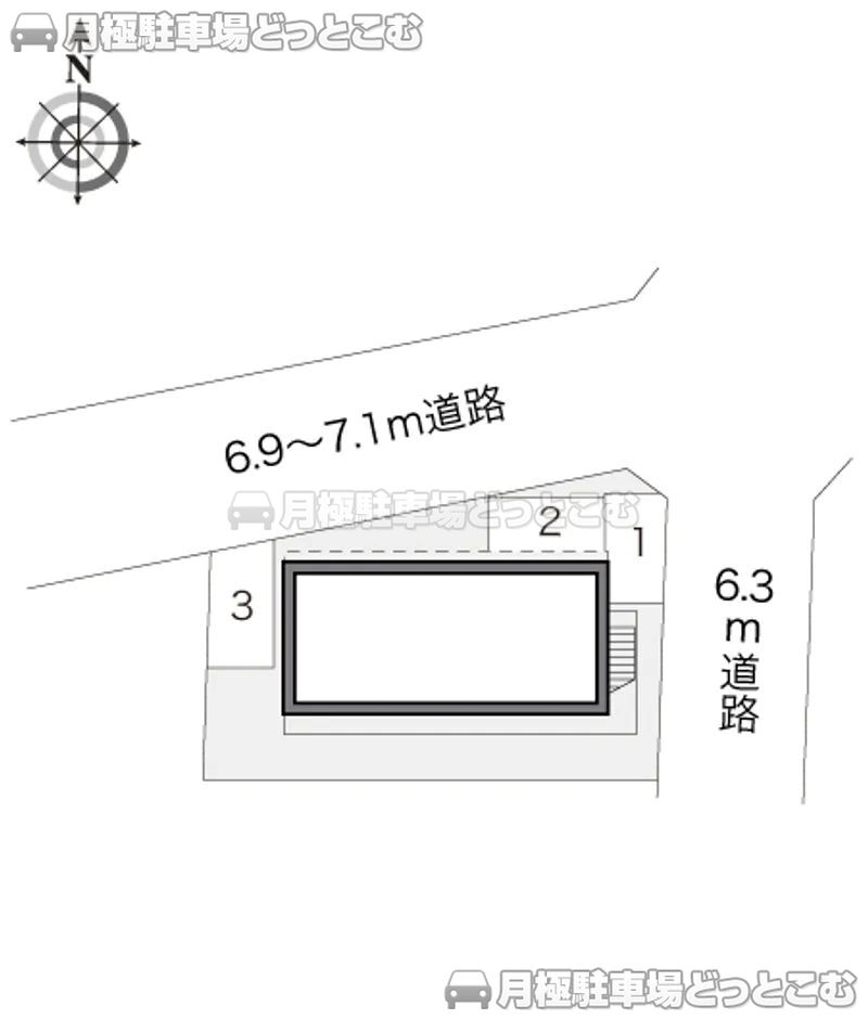 名古屋市瑞穂区春敲町4－7の月極駐車場2