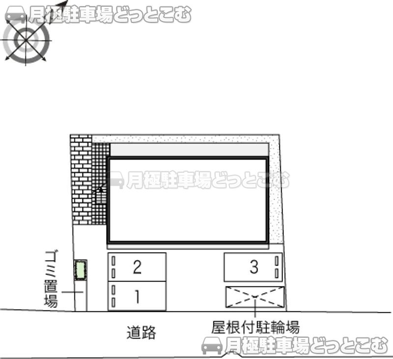 福岡市東区名島3－13－27の月極駐車場2