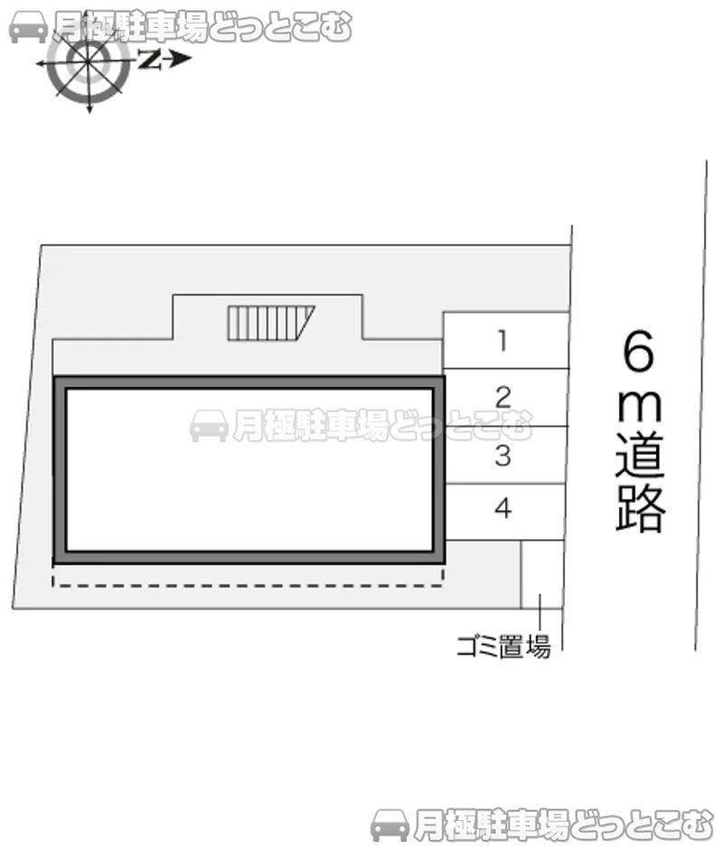 秋田市山王5－7－4の月極駐車場2