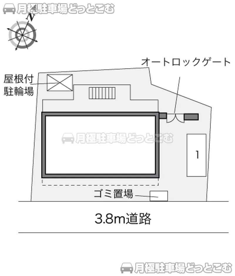 横浜市南区井土ケ谷上町13－11の月極駐車場2