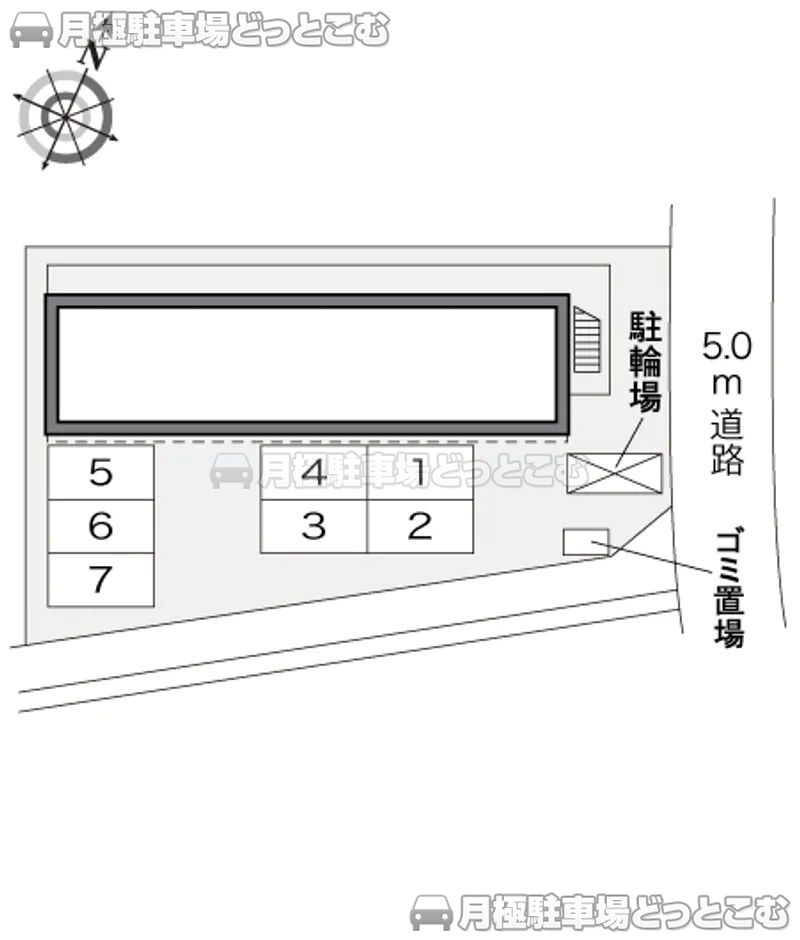 熊本市北区鹿子木町133－1の月極駐車場2