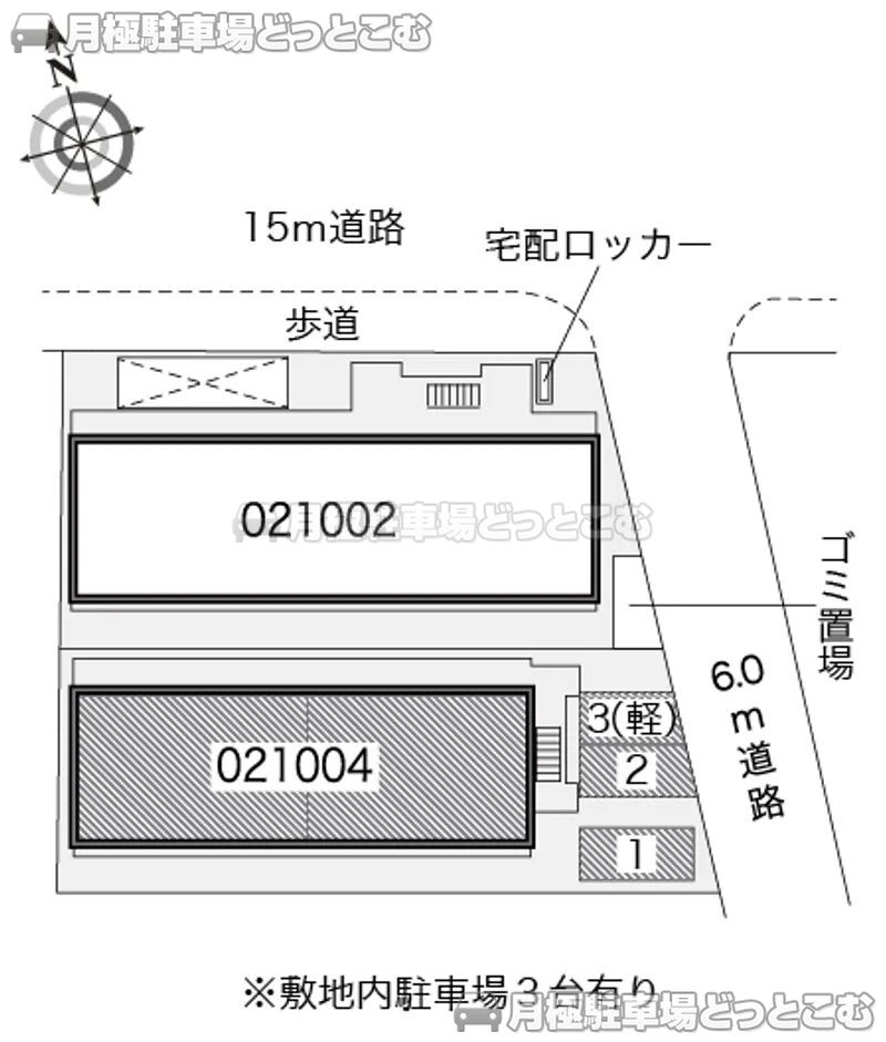 大阪市住吉区遠里小野7－1－2の月極駐車場2