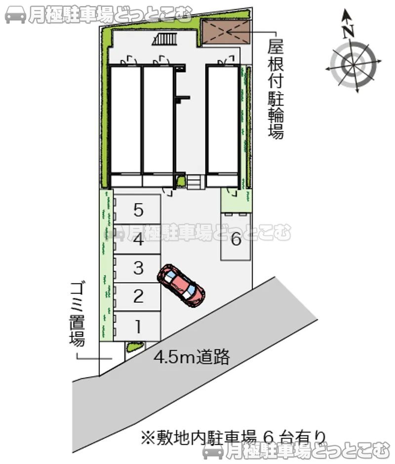 摂津市鳥飼和道2－8－12の月極駐車場2