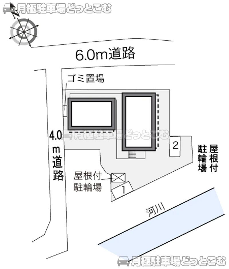 松江市天神町59－29の月極駐車場2