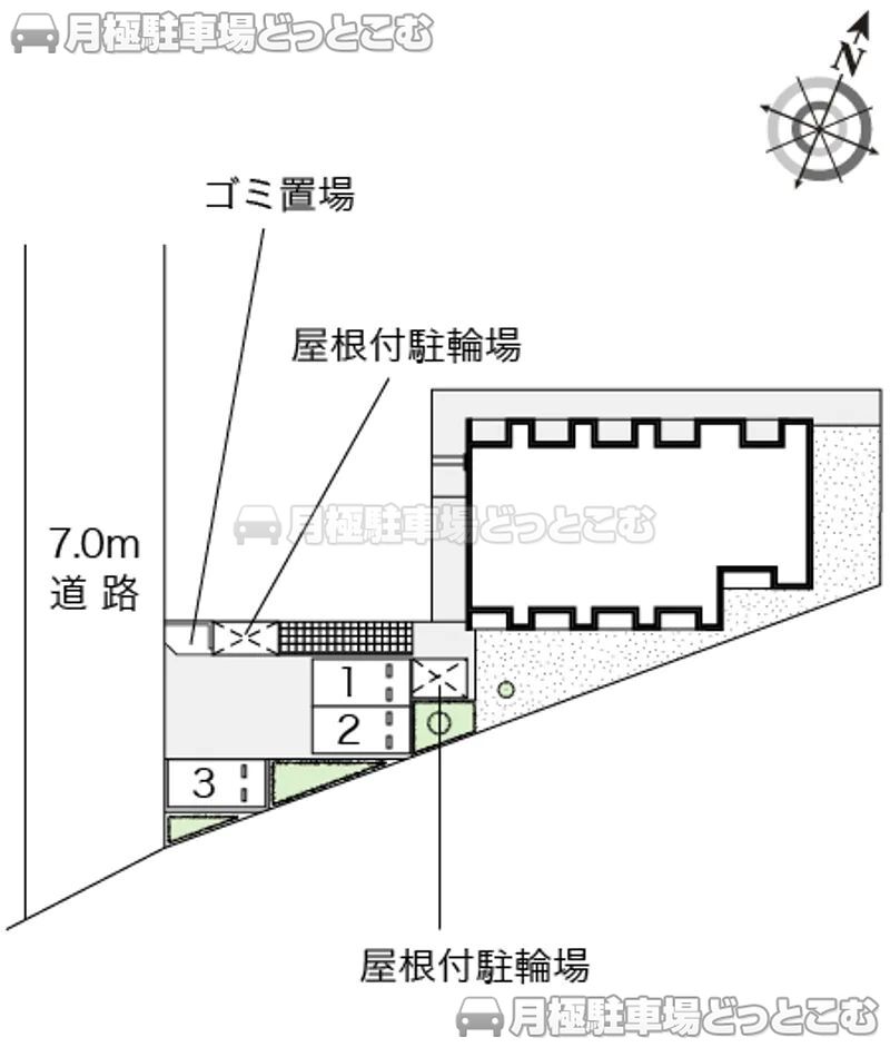 名古屋市守山区菱池町22－1の月極駐車場2