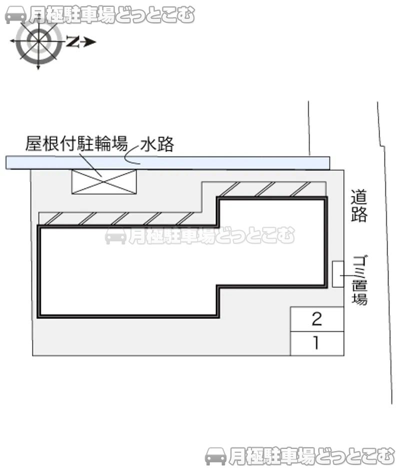 橿原市内膳町2－10－8の月極駐車場2