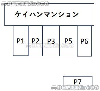 高槻市古曽部町2丁目21−17の月極駐車場2