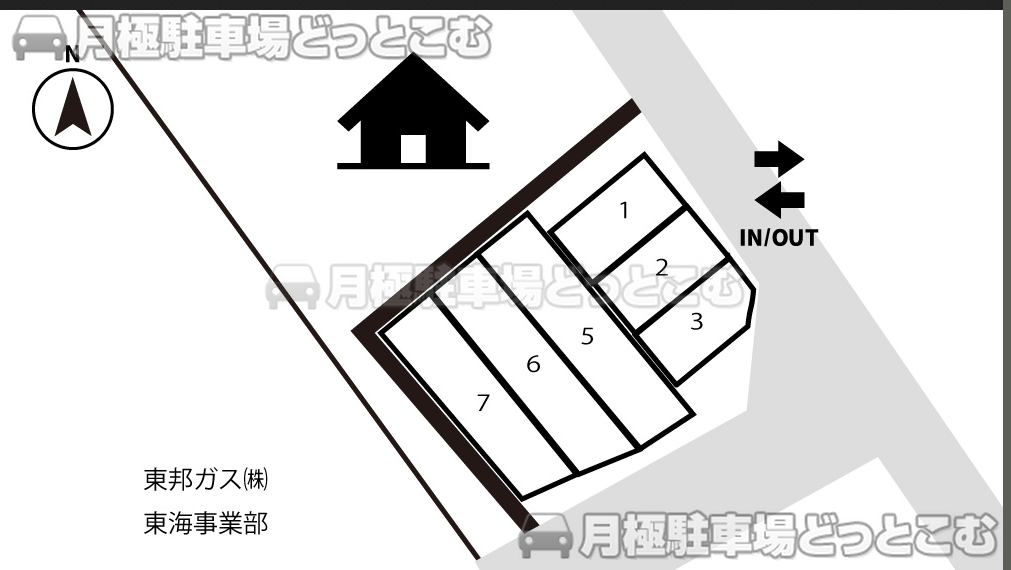 東海市高横須賀町葭山16－2の月極駐車場7
