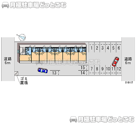広島市安佐南区川内6－23－32の月極駐車場1