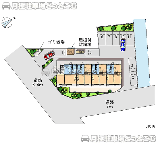 府中市四谷1－27－9の月極駐車場1