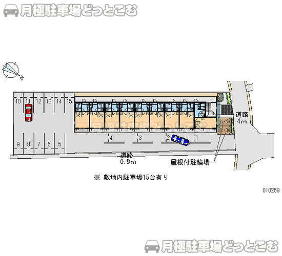 倉敷市青江2－2の月極駐車場1