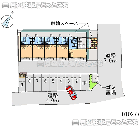 和泉市箕形町2－11－7の月極駐車場1