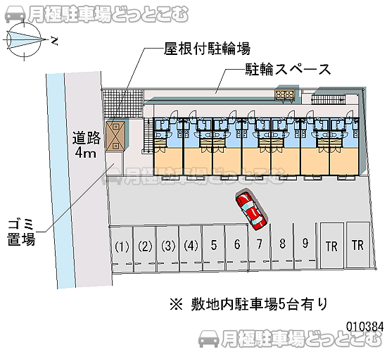 東大阪市日下町5－5－8の月極駐車場1