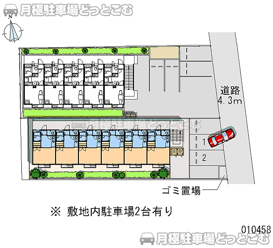 宝塚市高司2－7－17の月極駐車場1