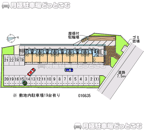 尼崎市西長洲町3－7－39の月極駐車場1