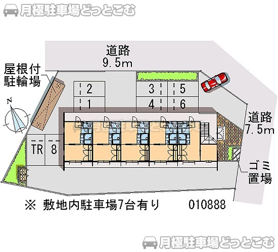 明石市大久保町江井島1023－1の月極駐車場1