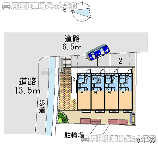 横浜市青葉区榎が丘27－2の月極駐車場1