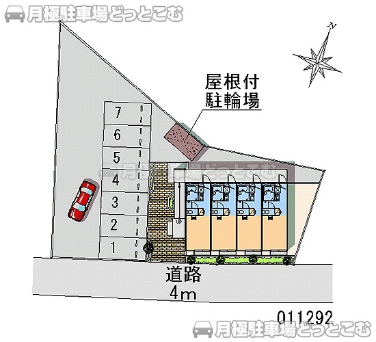 北九州市小倉南区石田町2－36の月極駐車場1