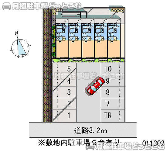 小牧市二重堀638－68の月極駐車場1