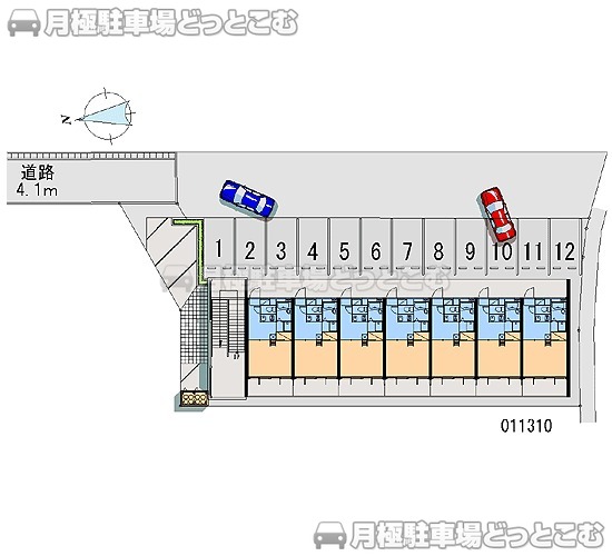 岡山市北区学南町3－14－22－1の月極駐車場1