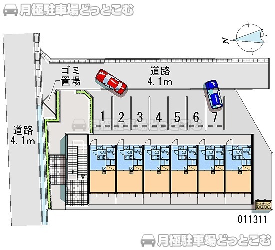 岡山市北区学南町3－14－22－2の月極駐車場2