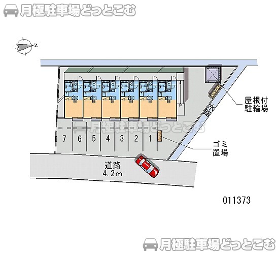 富山市茶屋町8－1の月極駐車場1