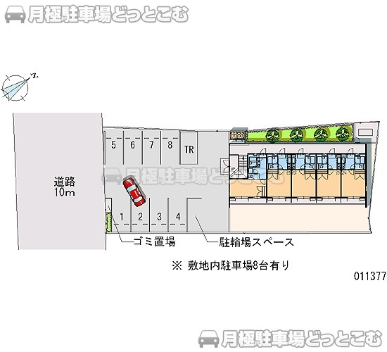 泉佐野市羽倉崎3－10－33の月極駐車場1