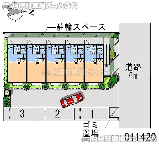 北足立郡伊奈町寿1－274－1の月極駐車場2