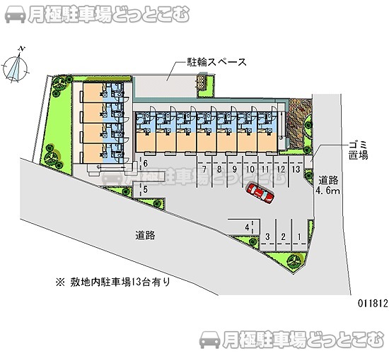 泉大津市豊中町3－10－9の月極駐車場2