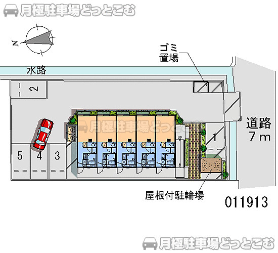 稲沢市国府宮4－9－34の月極駐車場1