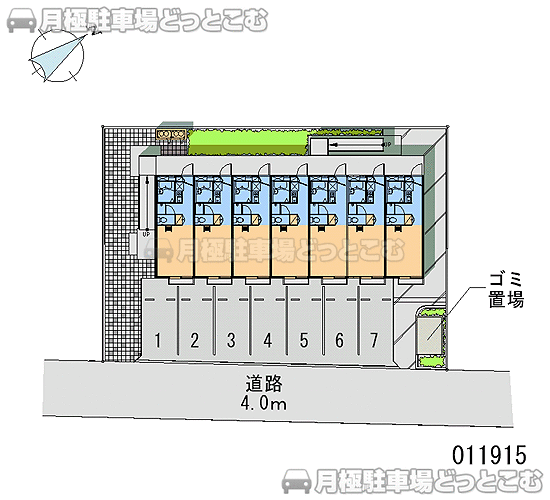 川口市木曽呂753－1の月極駐車場1