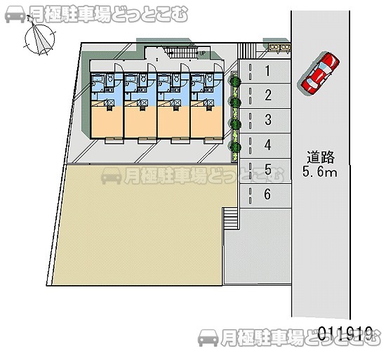 富山市呉羽つつじが丘348－2の月極駐車場1