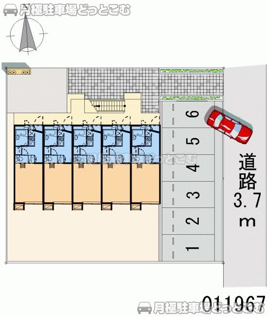 座間市新田宿154の月極駐車場2