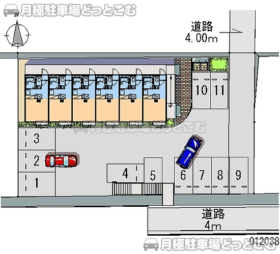 広島市安芸区中野東3－40－7－9の月極駐車場1