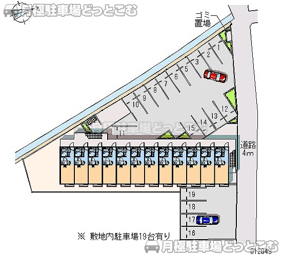 姫路市花田町加納原田19の月極駐車場1