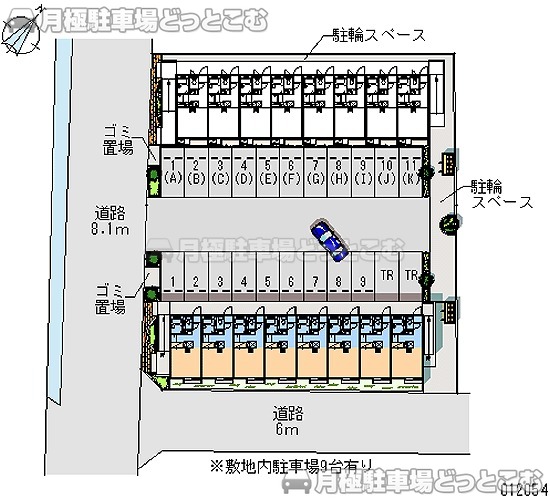 泉佐野市日根野7167の月極駐車場1