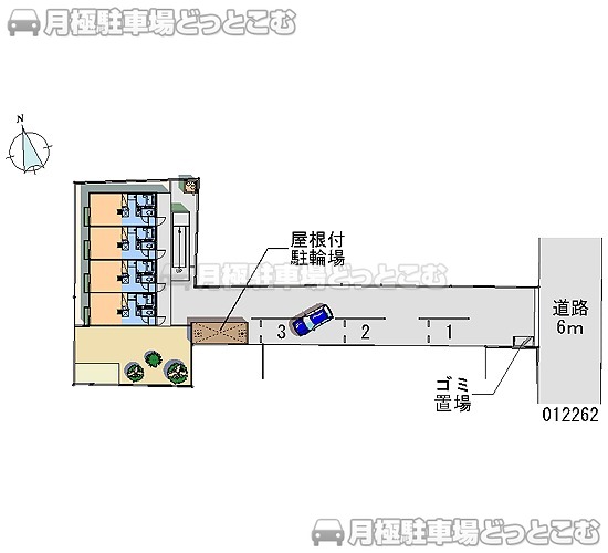 姫路市飾磨区都倉1－6－1の月極駐車場1
