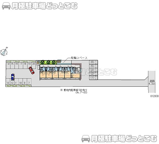 高石市綾園3－14－3の月極駐車場1