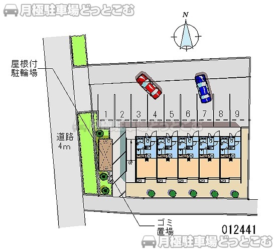 府中市若松町3－31－12の月極駐車場1