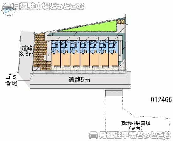 泉佐野市松原2－4－74の月極駐車場1