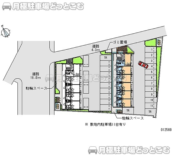 貝塚市澤171－3の月極駐車場2