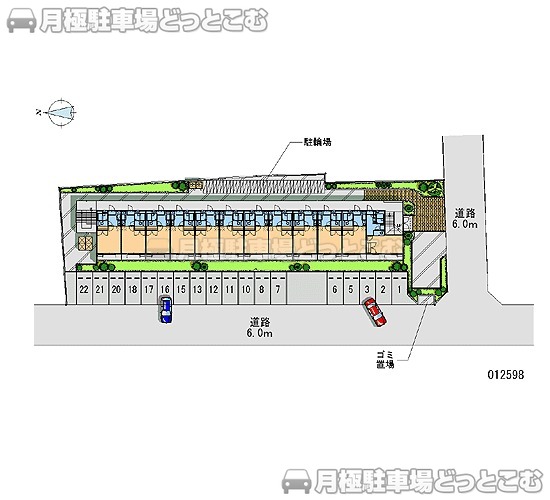 枚方市中宮本町16－10の月極駐車場1