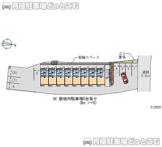 藤井寺市小山5－4－18の月極駐車場1