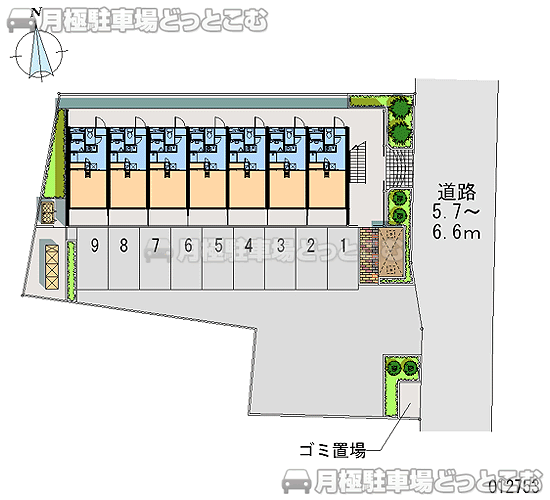 尼崎市金楽寺町2－7－4の月極駐車場1