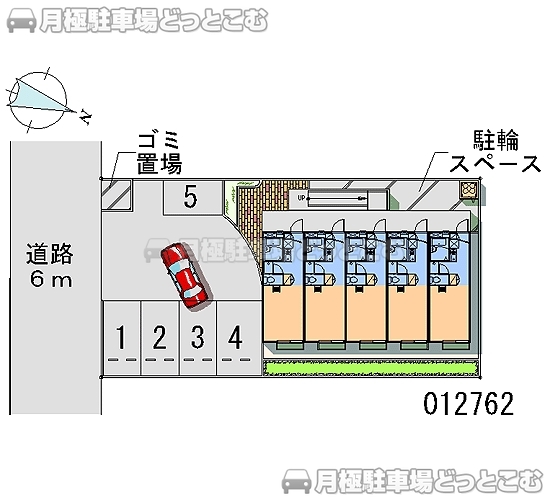 八幡市男山金振2－7の月極駐車場2