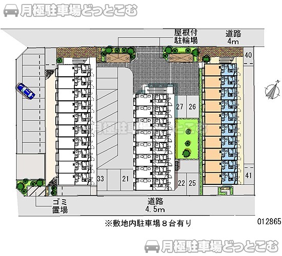 厚木市林2－26－60の月極駐車場1