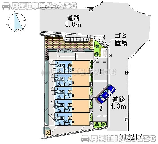 東大阪市池之端町4－19の月極駐車場1