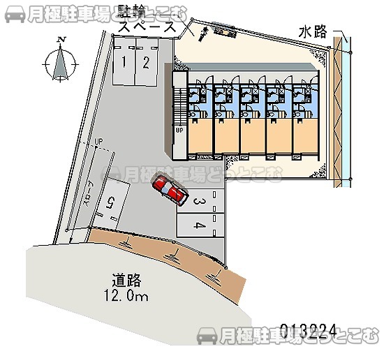 秦野市落合582－1の月極駐車場1