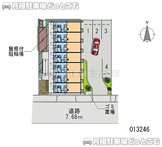 大阪市東住吉区住道矢田6丁目10－20の月極駐車場1